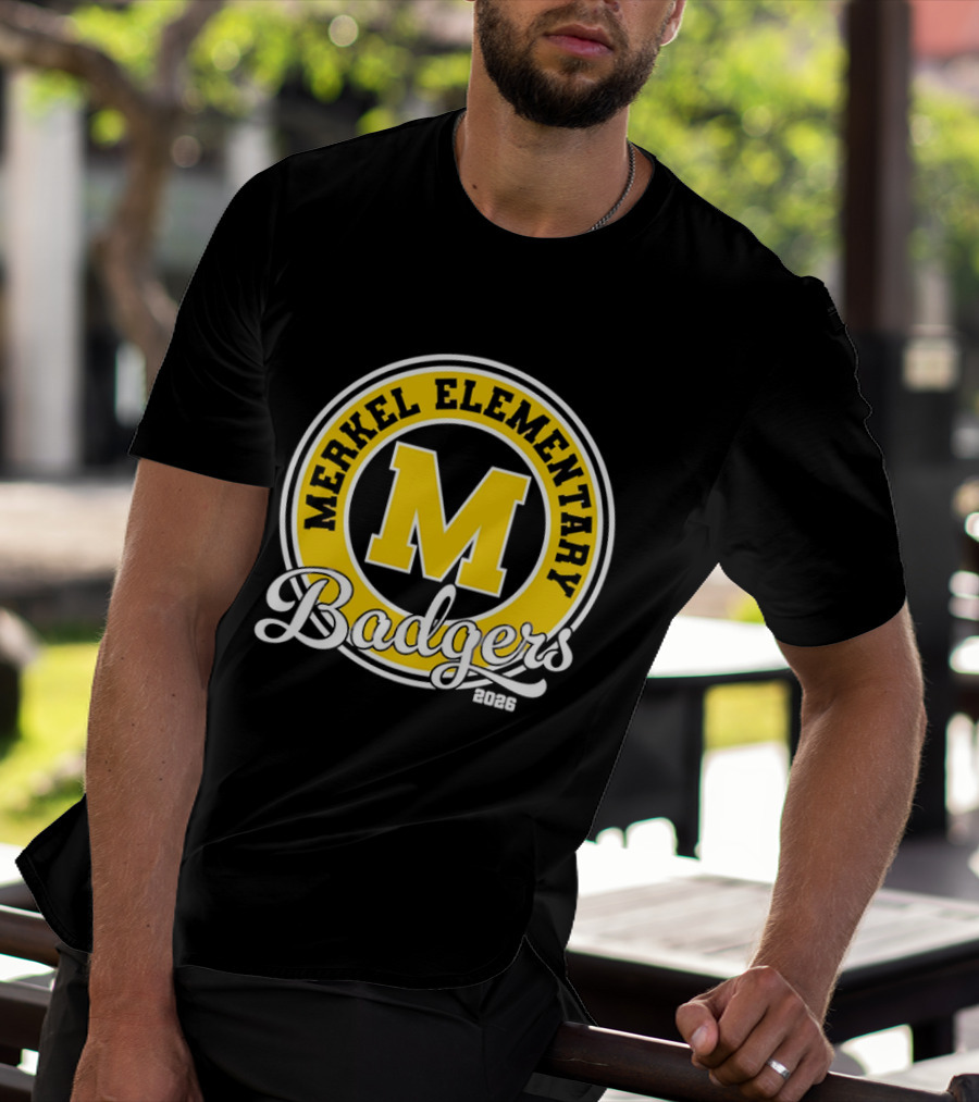 Merkel Elementary Badgers Class Of 2026 M Circle T-Shirt