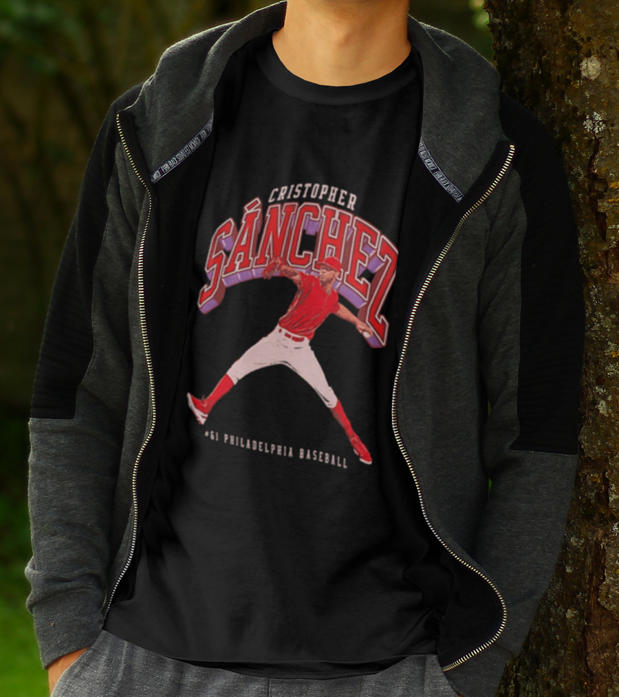 Cristopher Sánchez 61 Philadelphia Baseball Pitcher Image T-Shirt
