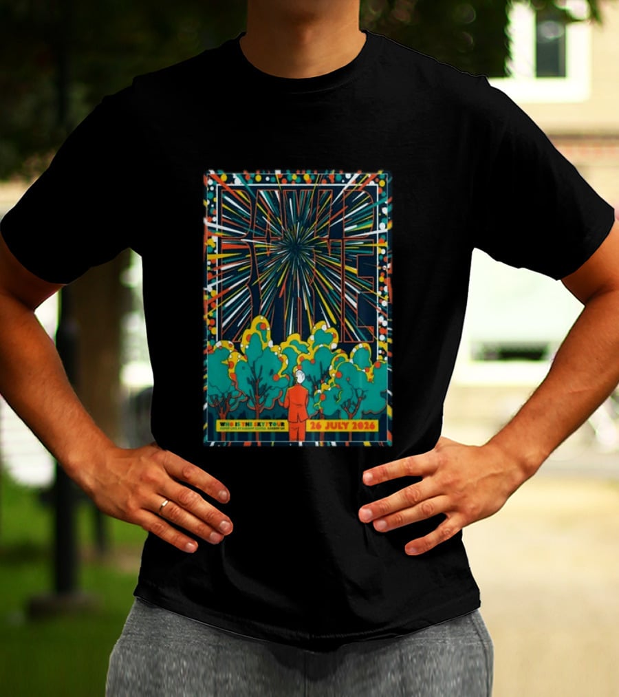 David Byrne Who Is This Sky Tour Cardiff Castle UK 26 July 2026 T-Shirt