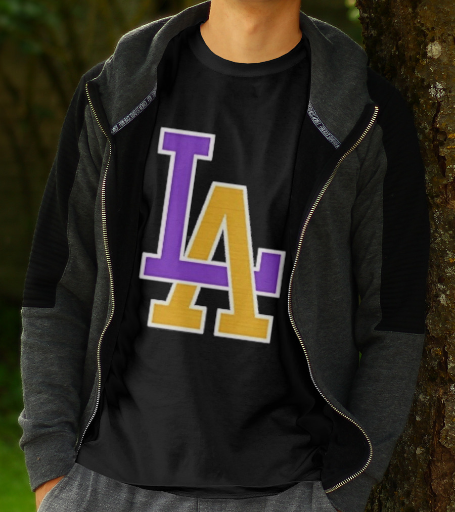 Los Angeles Lakers Purple Gold LA T-Shirt