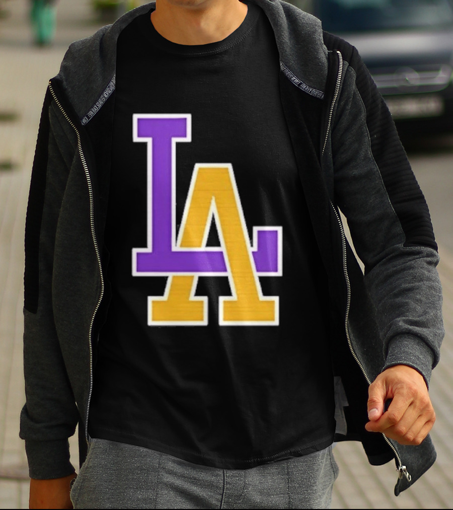 Los Angeles Lakers Purple Gold LA T-Shirt