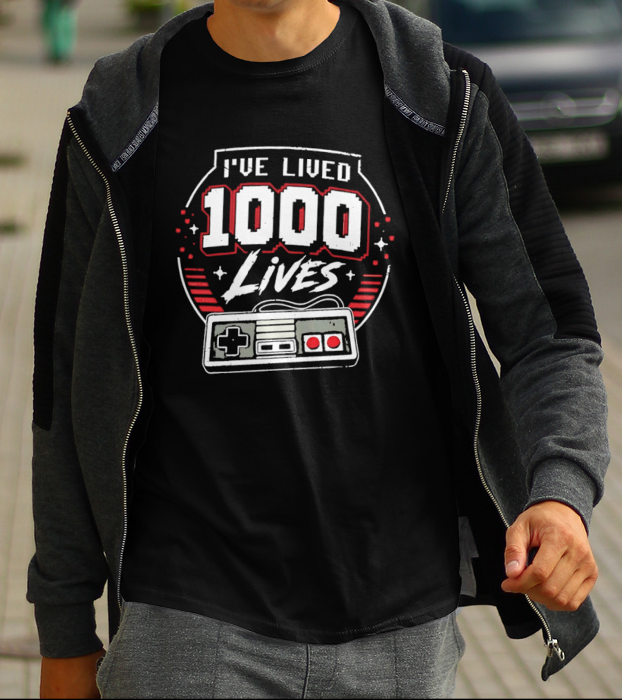 I've Lived 1000 Lives Retro Gaming Controller T-Shirt