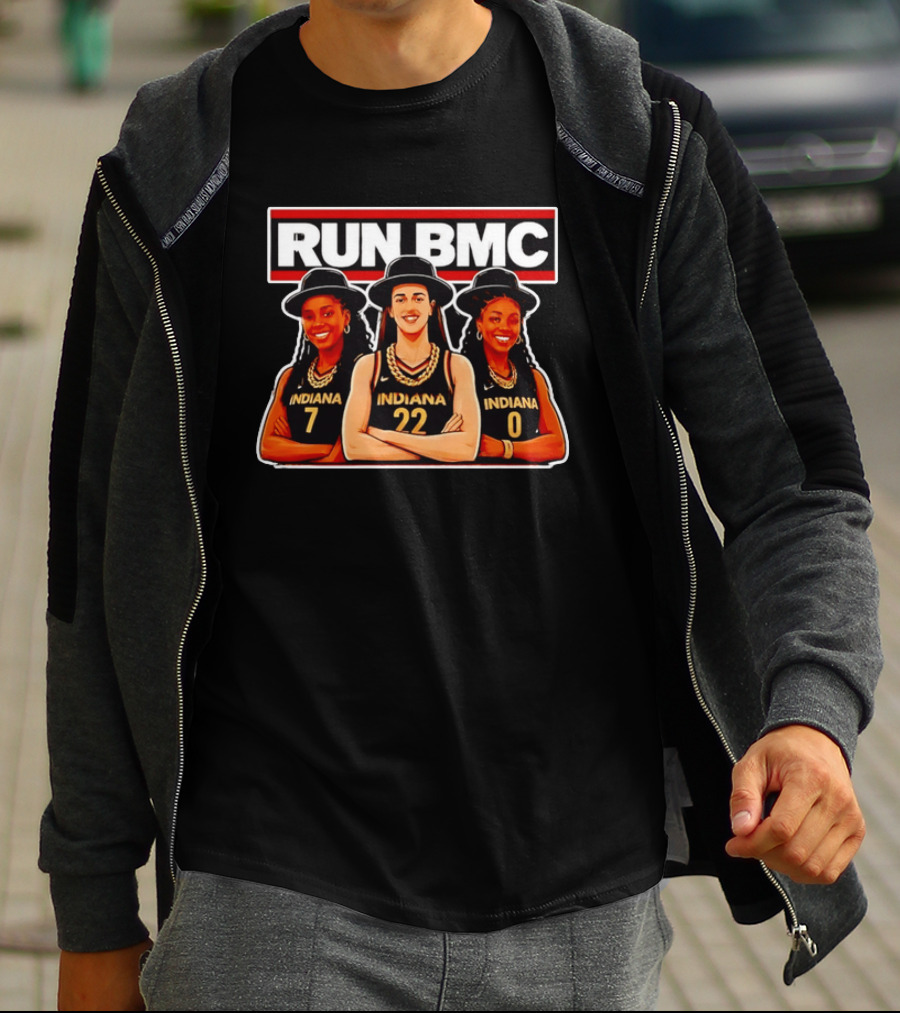 Indiana Fever Stars Run BMC Caitlin Clark Basketball Team Collaboration T-Shirt