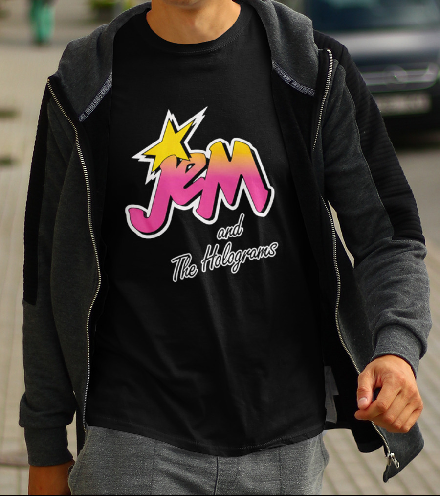 Jem And The Holograms 1980s Cartoon Logo Star Iconic Nostalgia T-Shirt