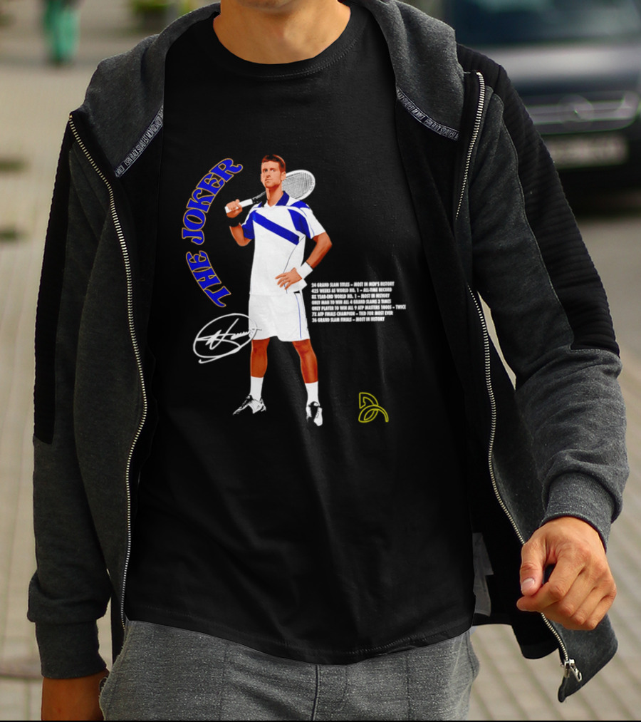 Novak Djokovic The Joker Tennis Champion Signature T-Shirt