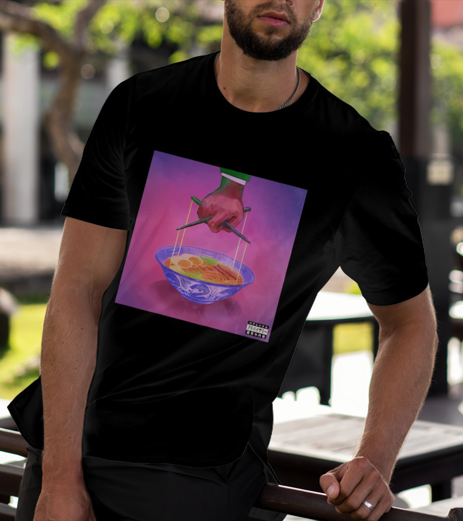 Parental Advisory Explicit Content Ramen Puppet Master Japanese Noodles Bowl T-Shirt