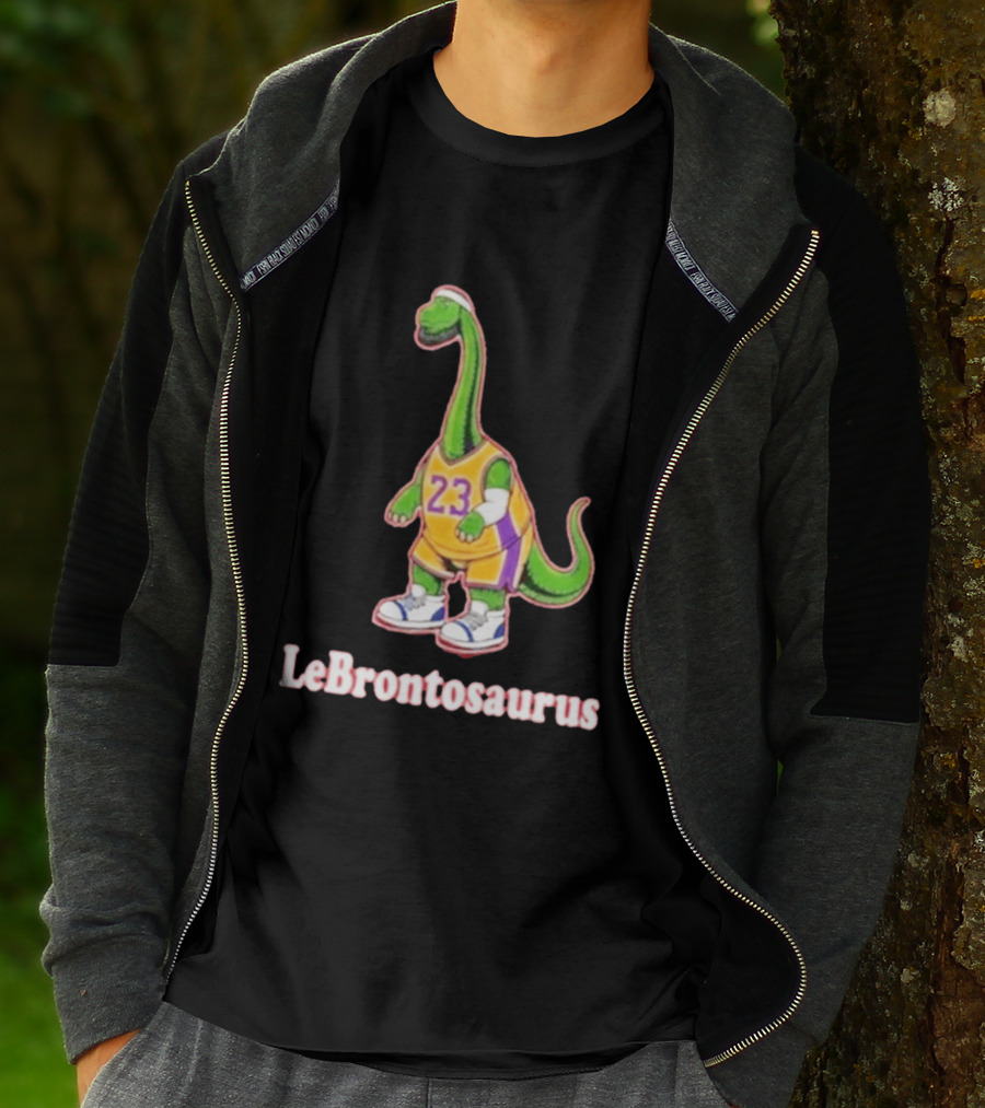 LeBrontosaurus Dinosaur Wearing Jersey 23 Basketball T-Shirt