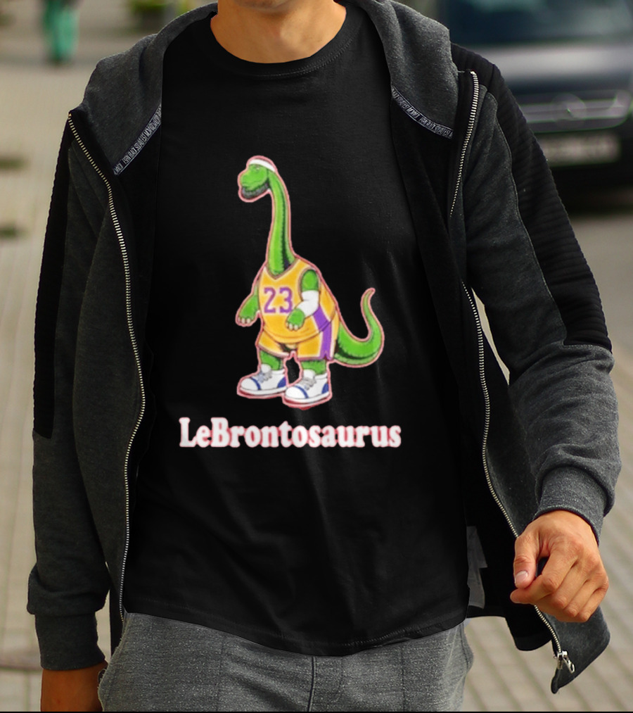 LeBrontosaurus Dinosaur Wearing Jersey 23 Basketball T-Shirt