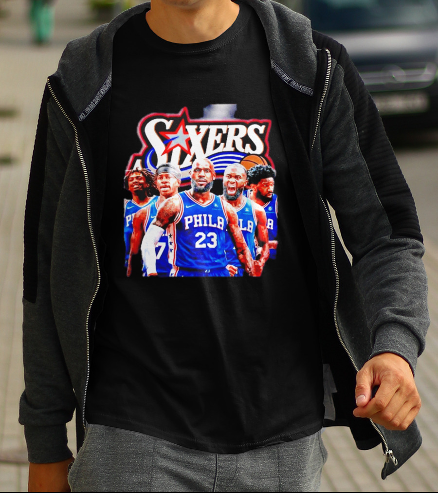 Philadelphia 76ers Star Players PHILA Jersey Sixers Basketball Team T-Shirt