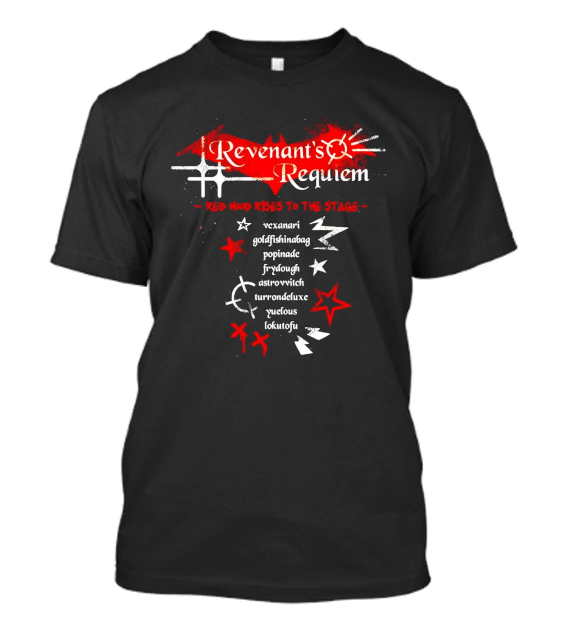 Revenant's Requiem Red Hood Rises To The Stage Stars T-Shirt