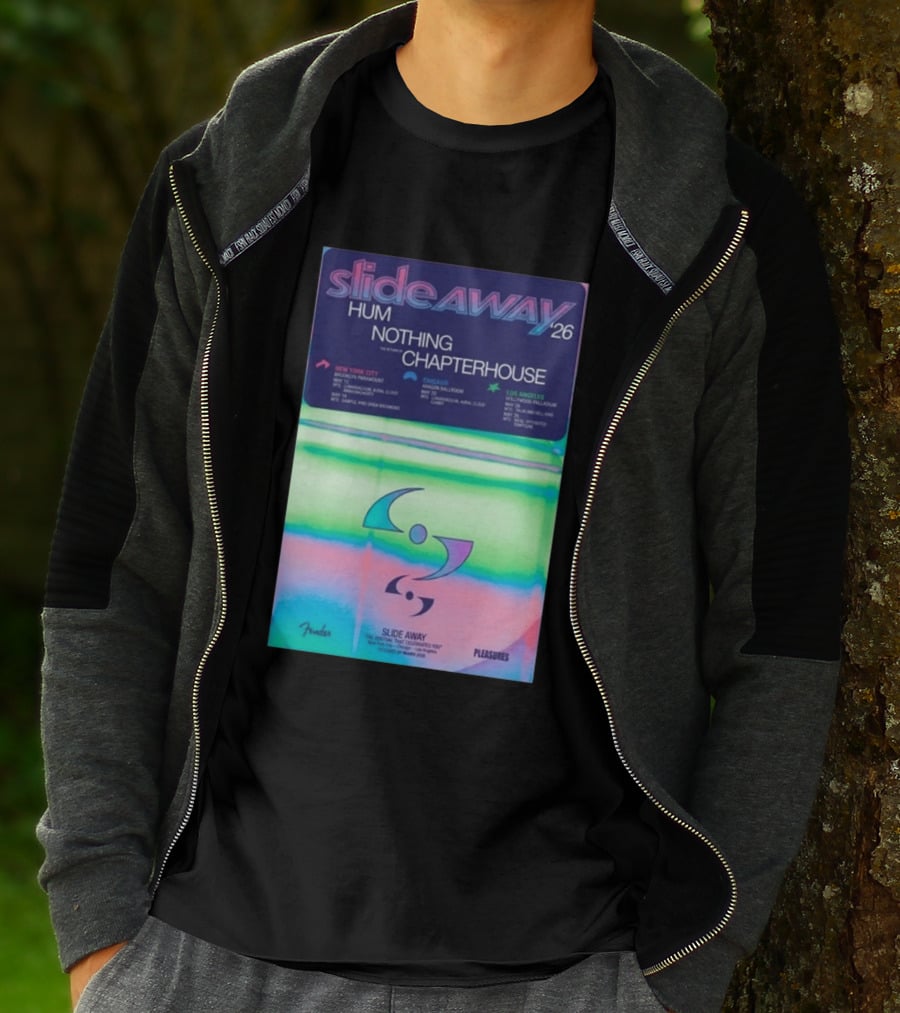 Slide Away 26 Tour Featuring Hum Nothing Chapterhouse May 2026 New York City Chicago Los Angeles T-Shirt