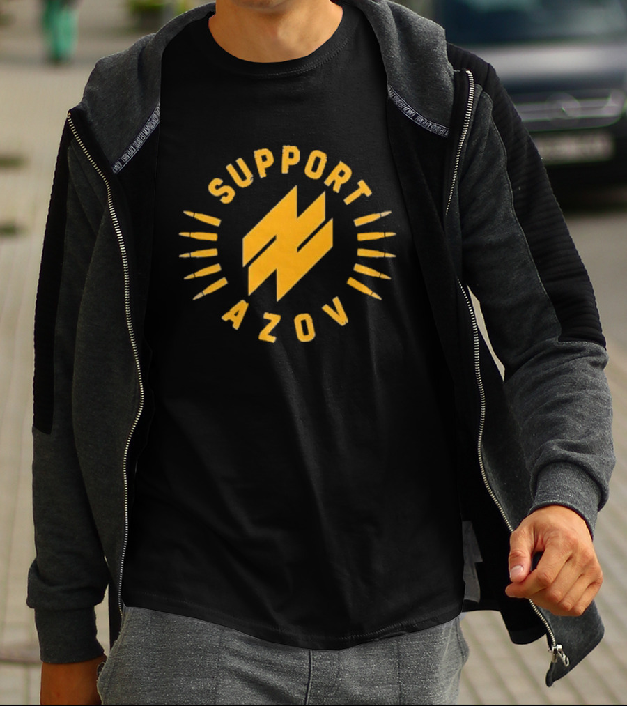 Support Azov Bullet Border T-Shirt