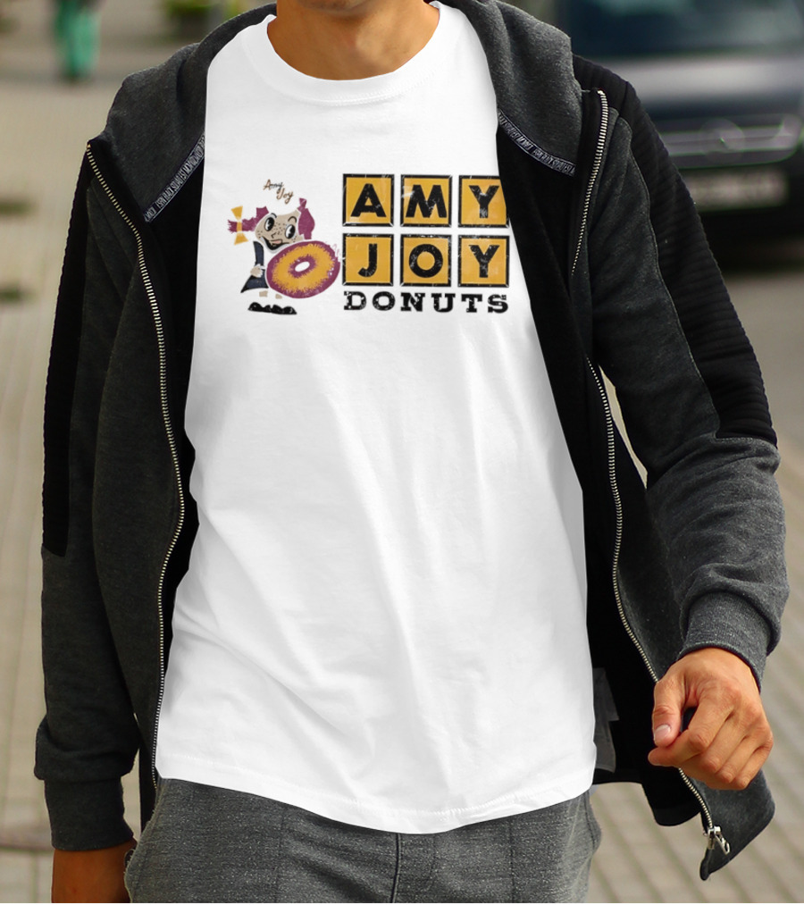Amy Joy Donuts Retro Cartoon Character With Donut Image T-Shirt