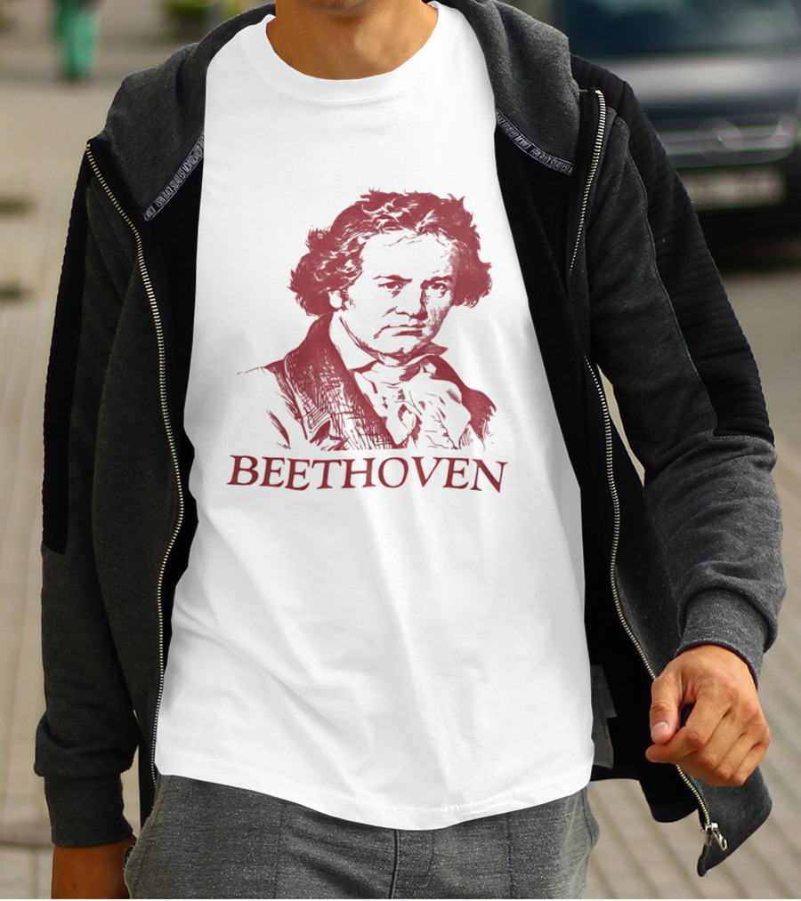 Beethoven Beethoven Classical Music Icon Bold Red T-Shirt