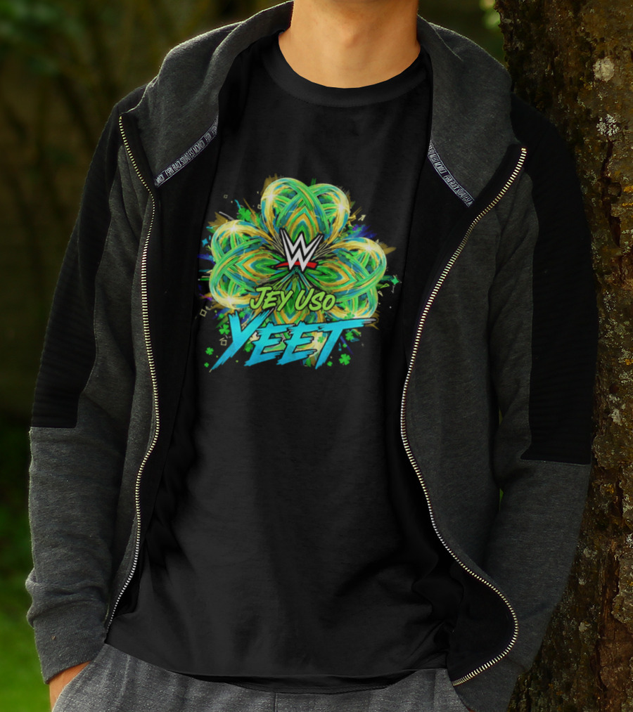 WWE Jey Uso Yeet St Patrick's Day 2026 Clover T-Shirt