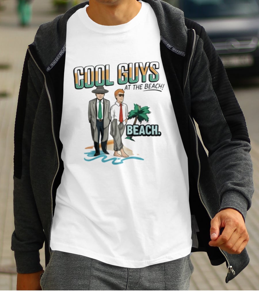 Cool Guys At The Beach Beach T-Shirt