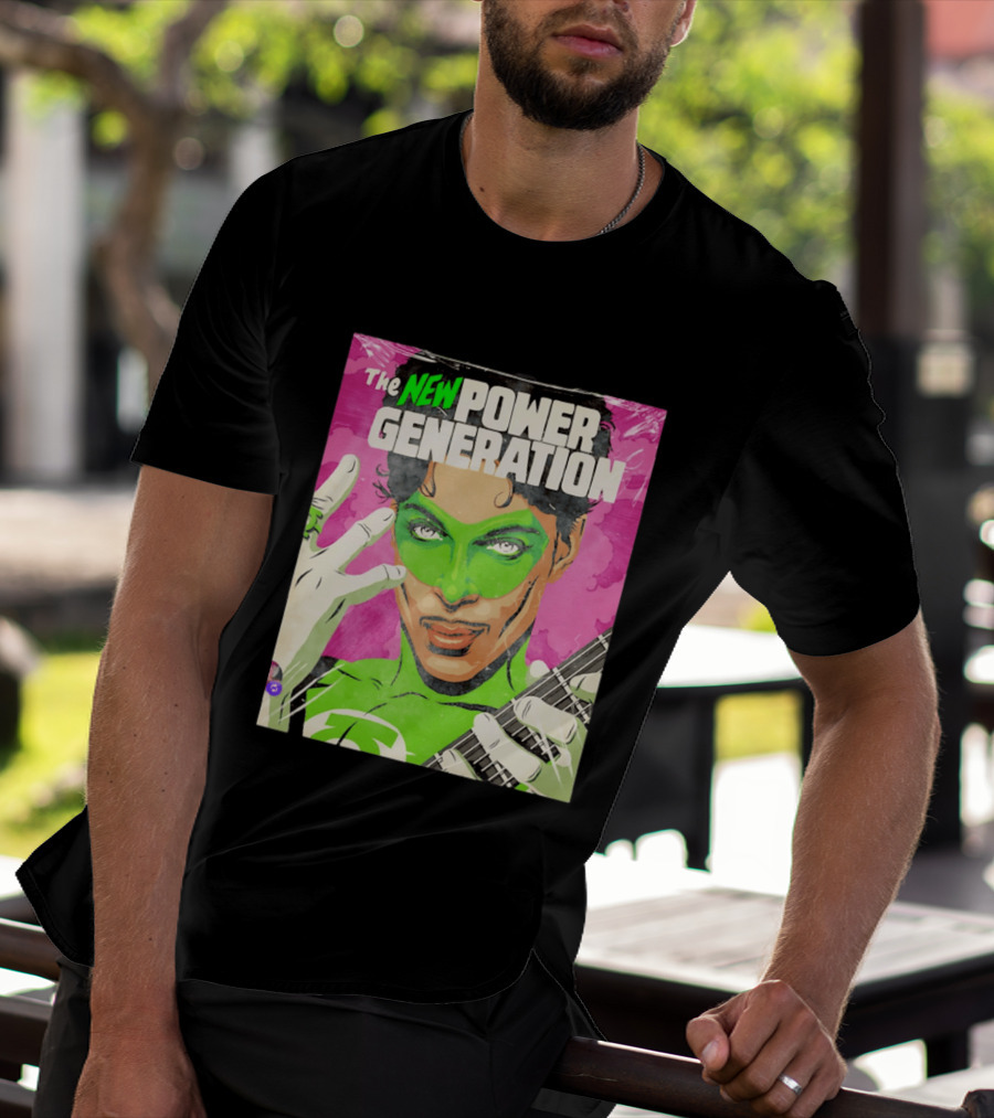 The New Power Generation Prince Green Lantern Guitar Hero T-Shirt