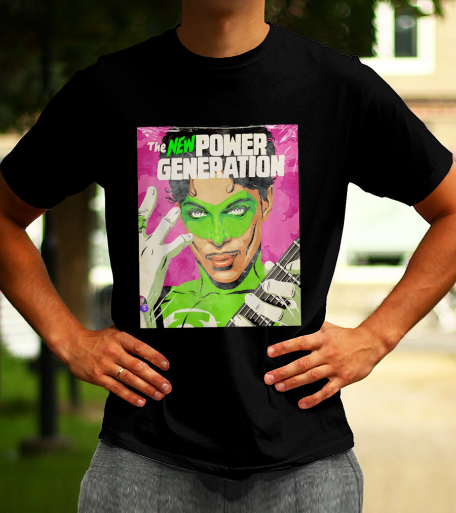 The New Power Generation Prince Green Lantern Guitar Hero T-Shirt