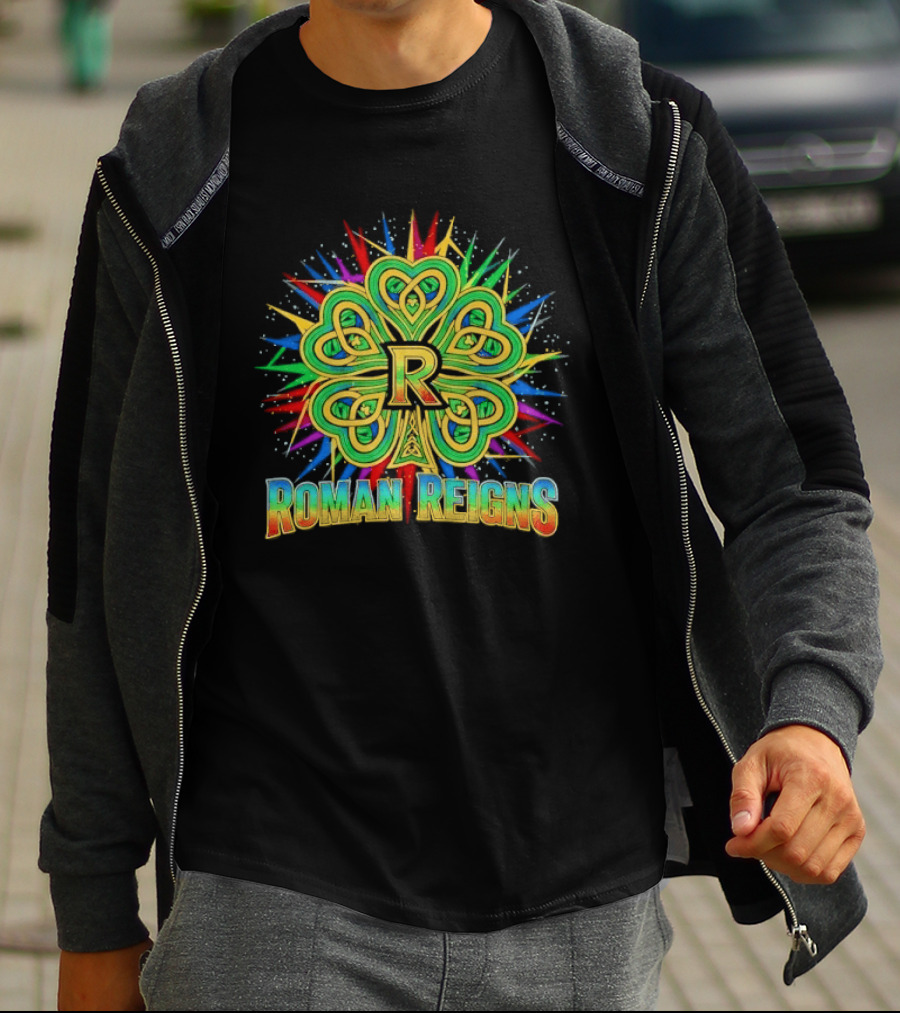 Roman Reigns Shamrock St Patrick's Day 2026 WWE Celebration T-Shirt
