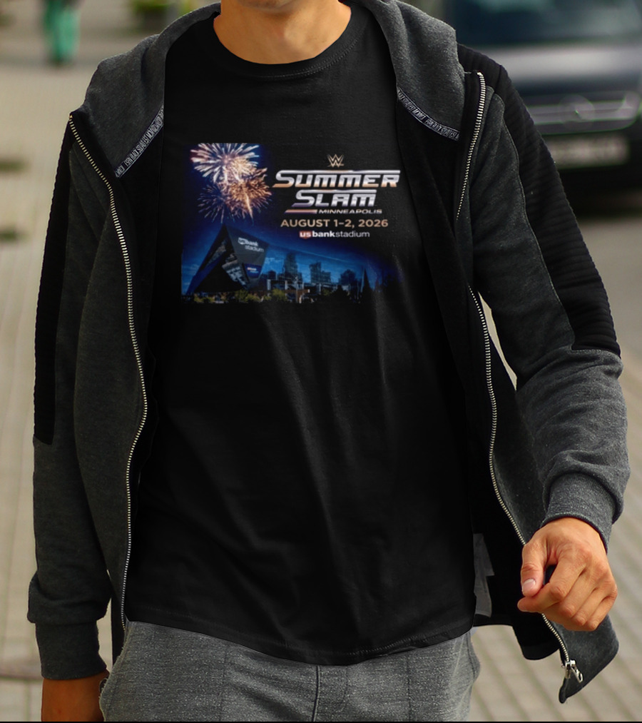 WWE SummerSlam Minneapolis August 1 2 2026 US Bank Stadium Event T-Shirt