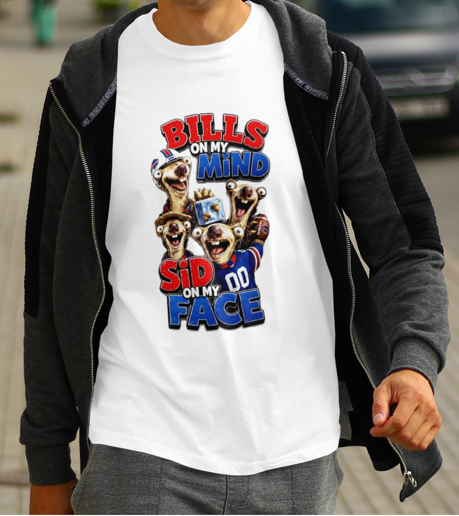 Buffalo Bills On My Mind Funny Sid Character Face Creation T-Shirt