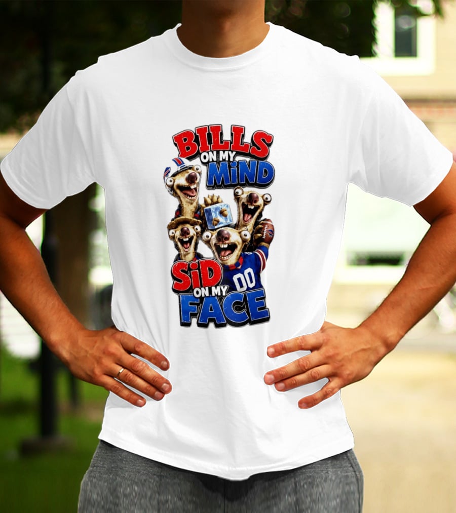 Buffalo Bills On My Mind Funny Sid Character Face Creation T-Shirt