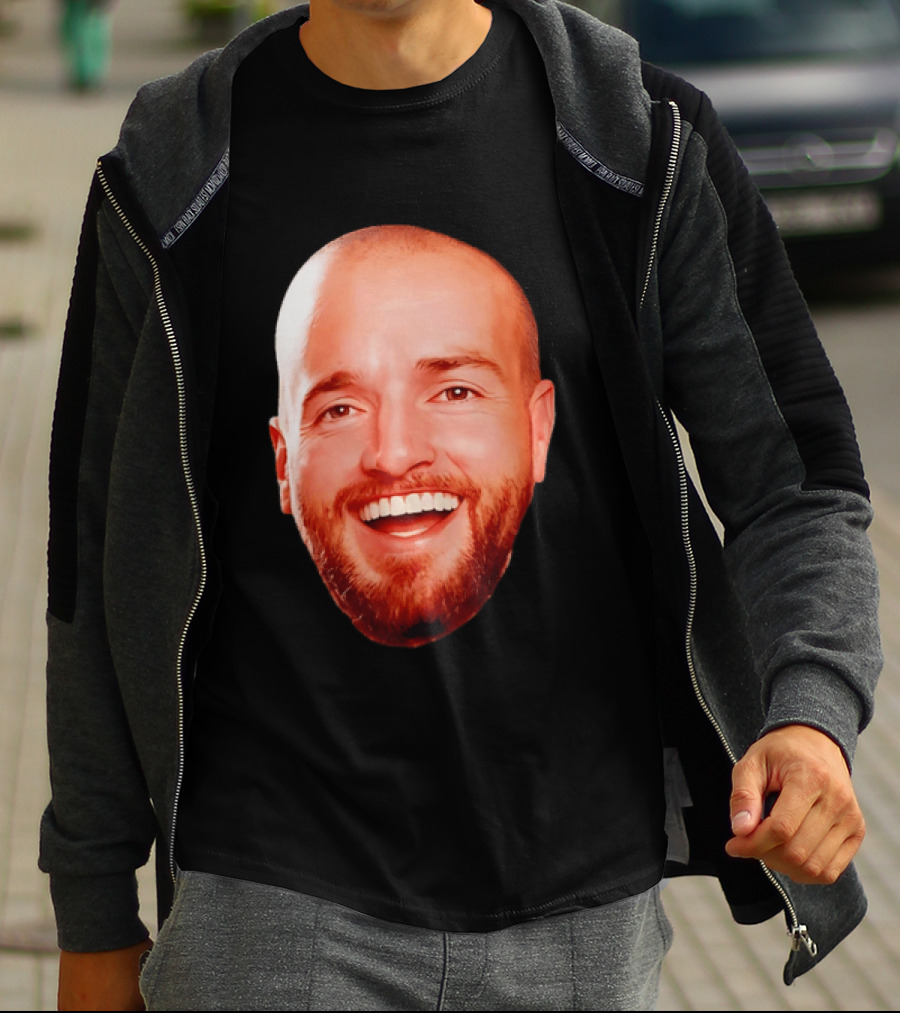 The Smiling Man Happy Face Bold Expression T-Shirt