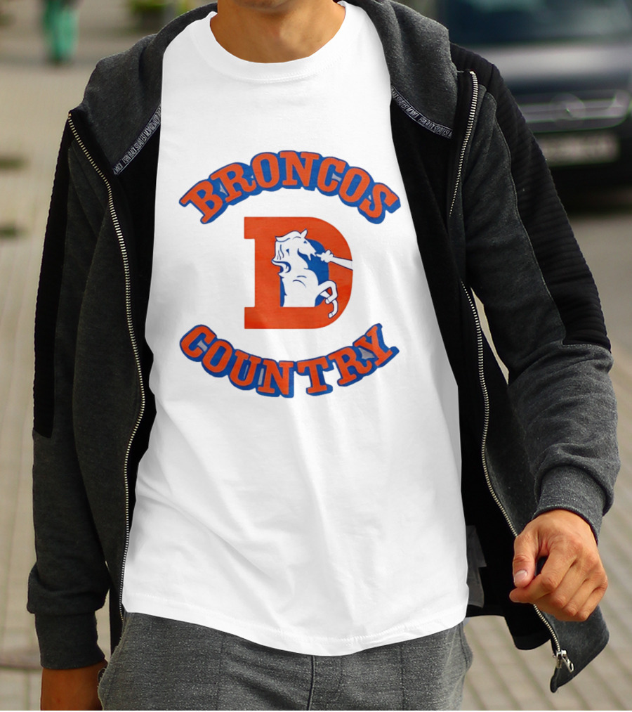 Broncos Country D Letter Horseshoe T-Shirt