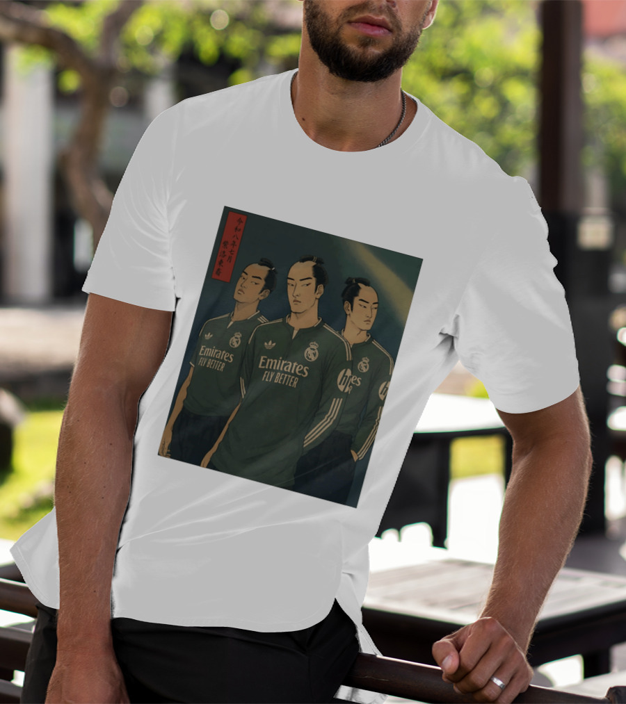 Emirates Fly Better Real Madrid Adidas Samurai Japanese T-Shirt