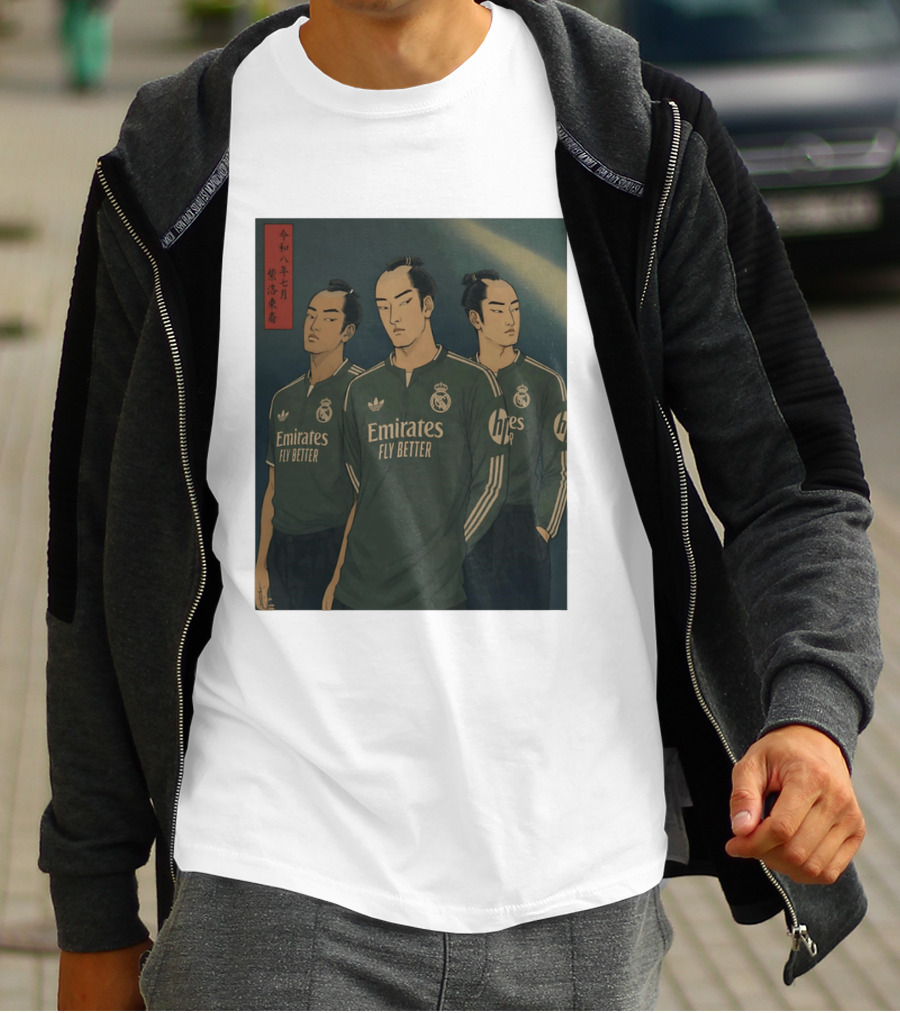 Emirates Fly Better Real Madrid Adidas Samurai Japanese T-Shirt