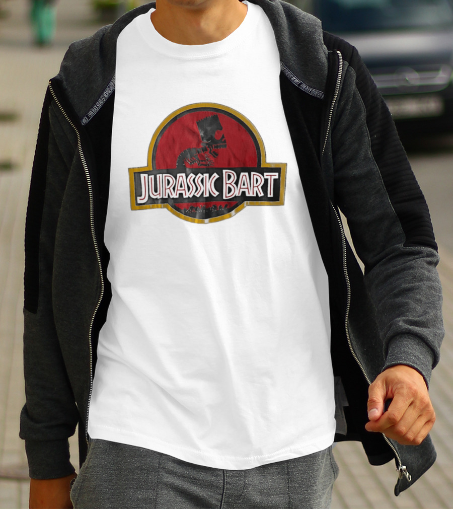 Jurassic Bart The Simpsons Dinosaur Skeleton T-Shirt