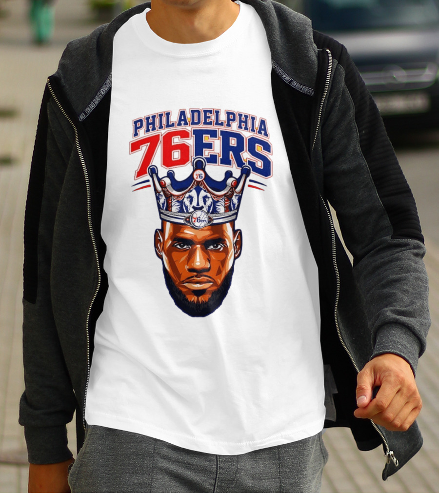 Philadelphia 76ers Lebron James 23 Basketball King Crown T-Shirt