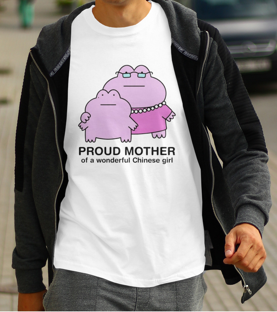 Proud Mother Of A Wonderful Chinese Girl Cartoon Characters T-Shirt