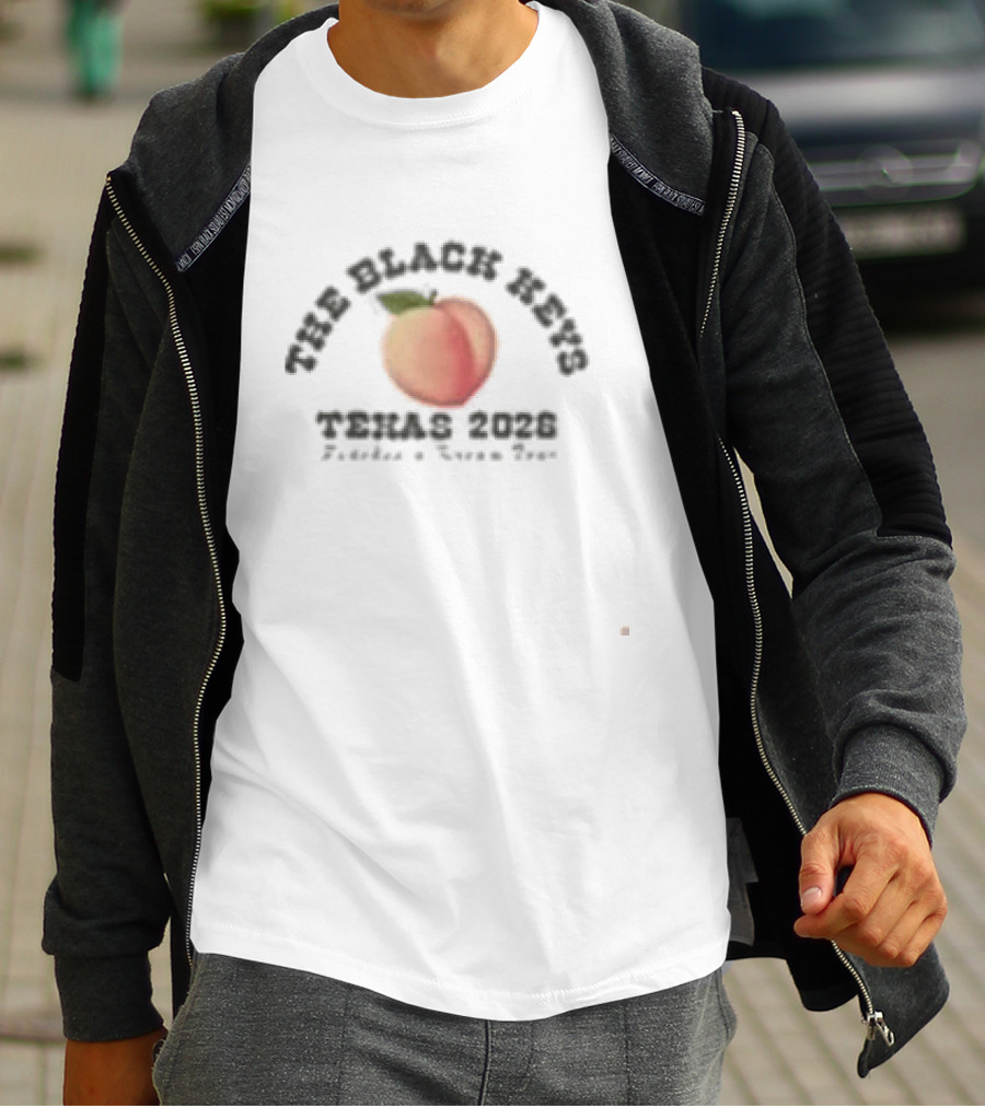 The Black Keys Peaches N Kream Tour 2026 Texas Houston New Braunfels Peach T-Shirt