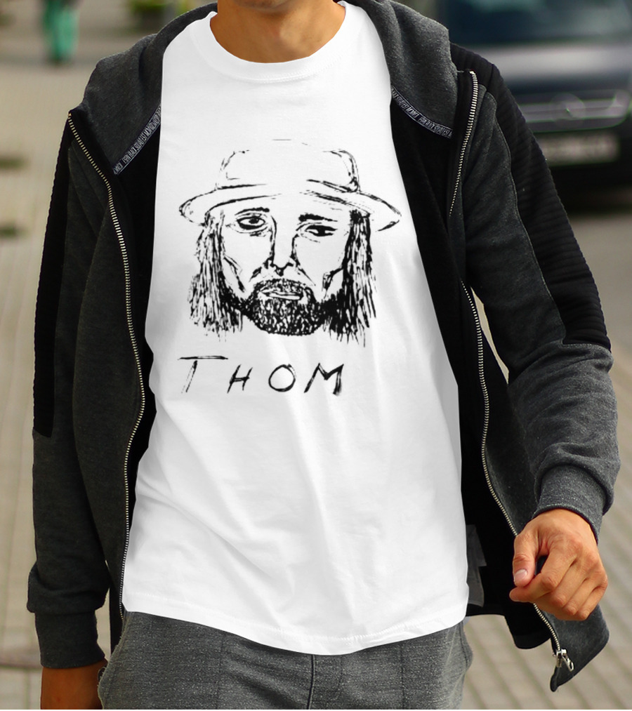 Thom Yorke Sketch Illustrated Hat T-Shirt