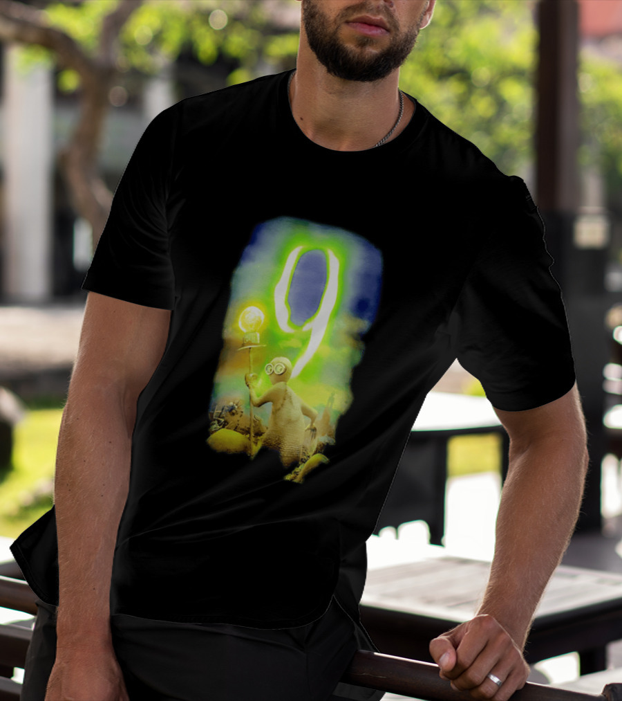 9 Movie Iconic Character With Light Bulb Staff And Gas Mask T-Shirt