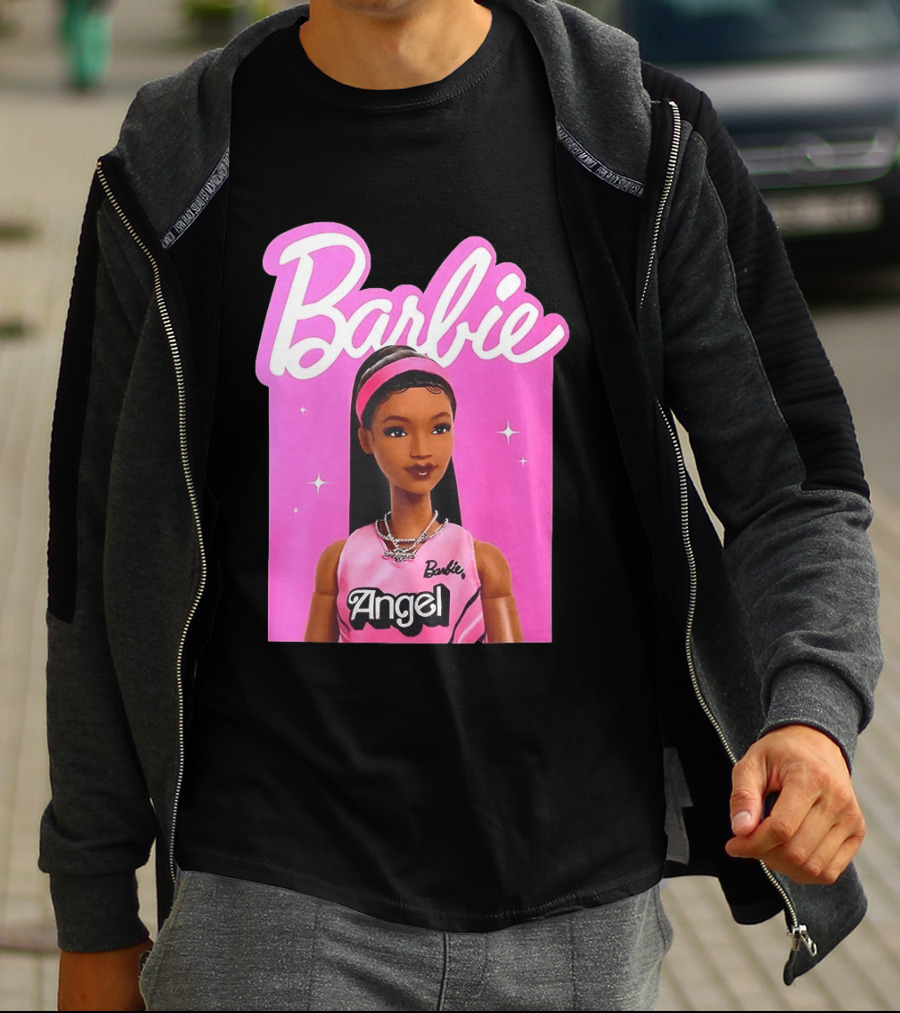 Angel Reese Barbie Doll Basketball Jersey Pink T-Shirt