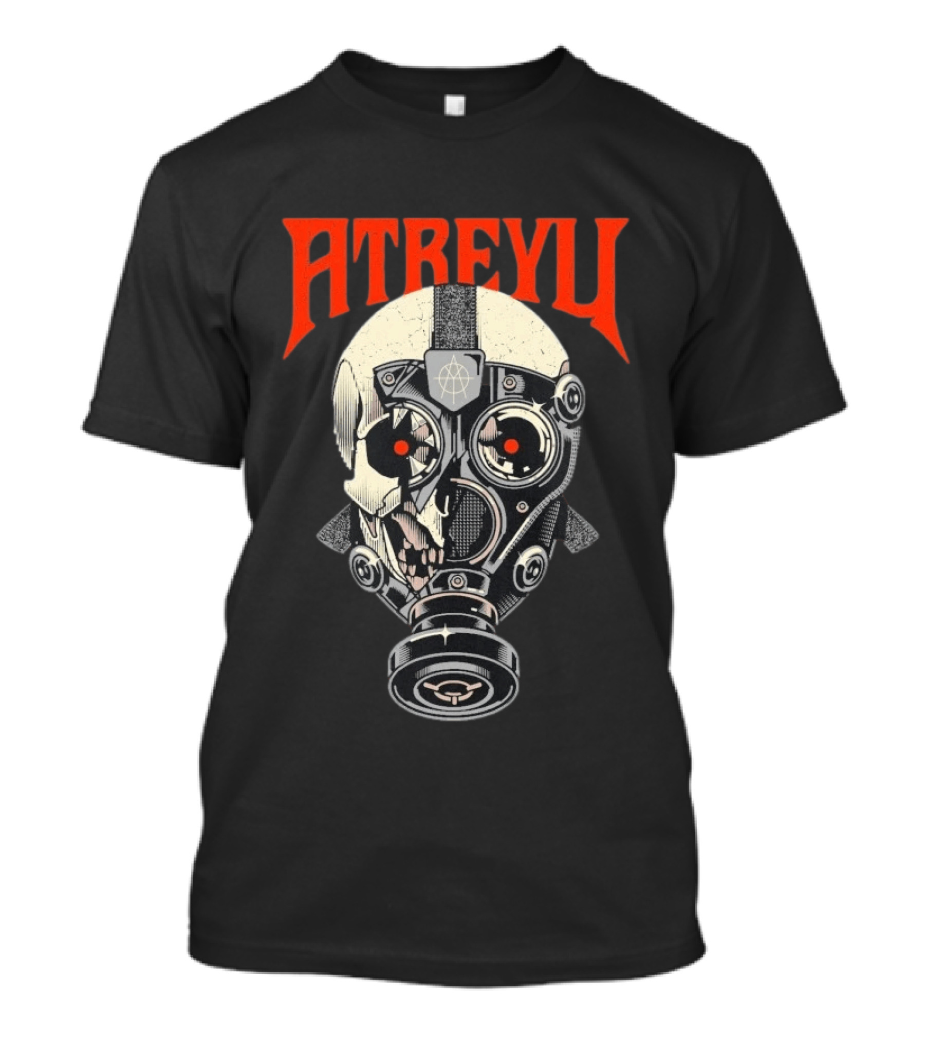 Atreyu Skull Gas Mask With Red Eyes T-Shirt