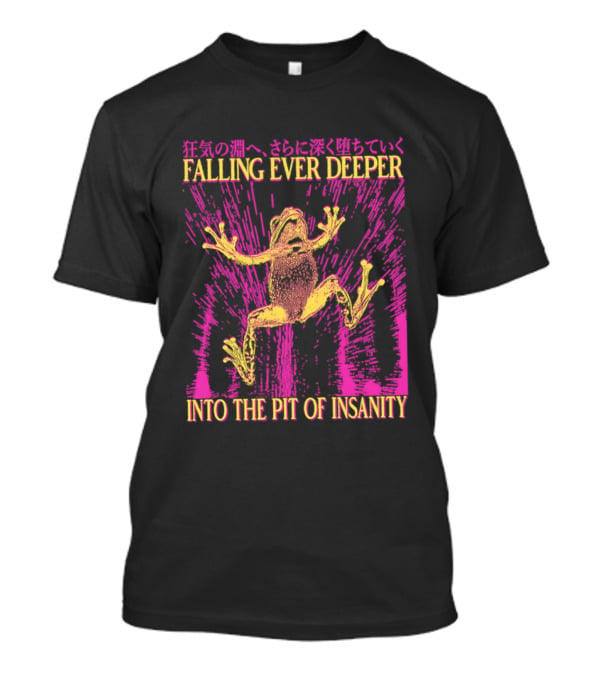 Falling Ever Deeper Into The Pit Of Insanity Frog Neon Burst Japanese T-Shirt