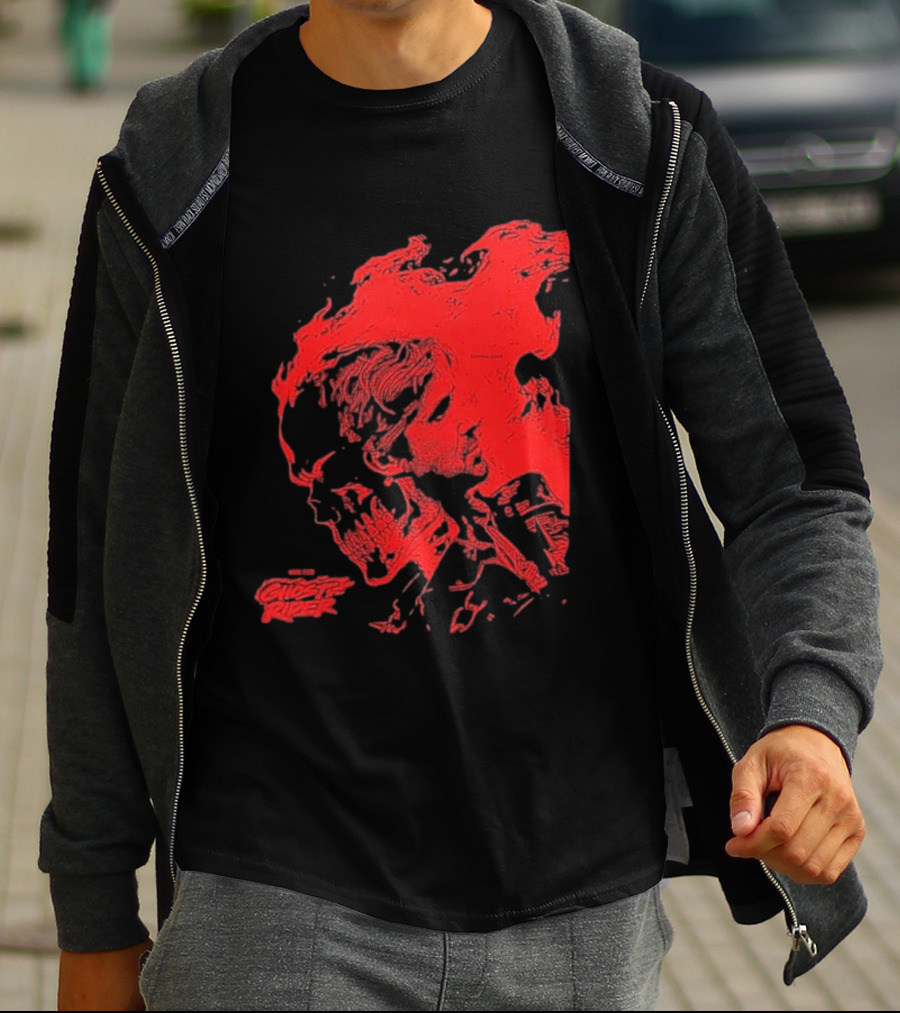 Ryan Gosling Marvel Studios Ghost Rider 2028 Movie Skeleton Flame T-Shirt