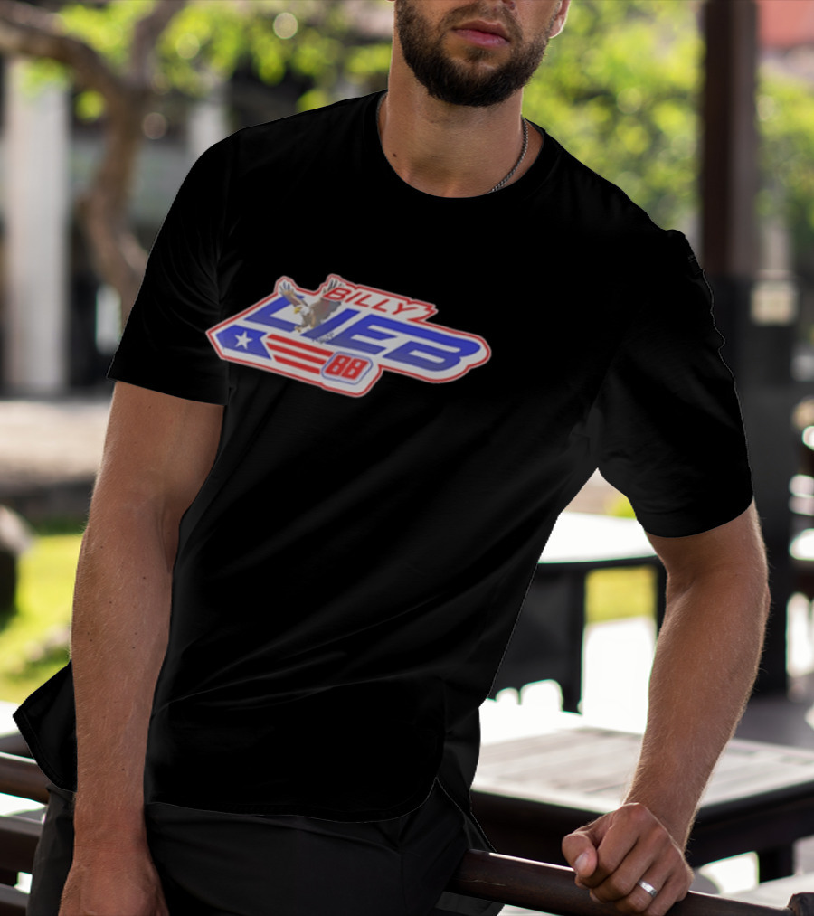 Billy Lieb No 88 Racing Driver American Eagle And Flag T-Shirt