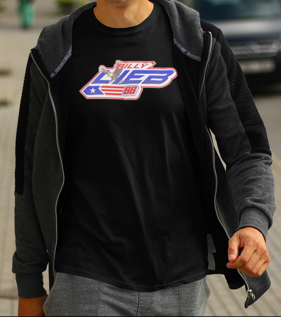 Billy Lieb No 88 Racing Driver American Eagle And Flag T-Shirt