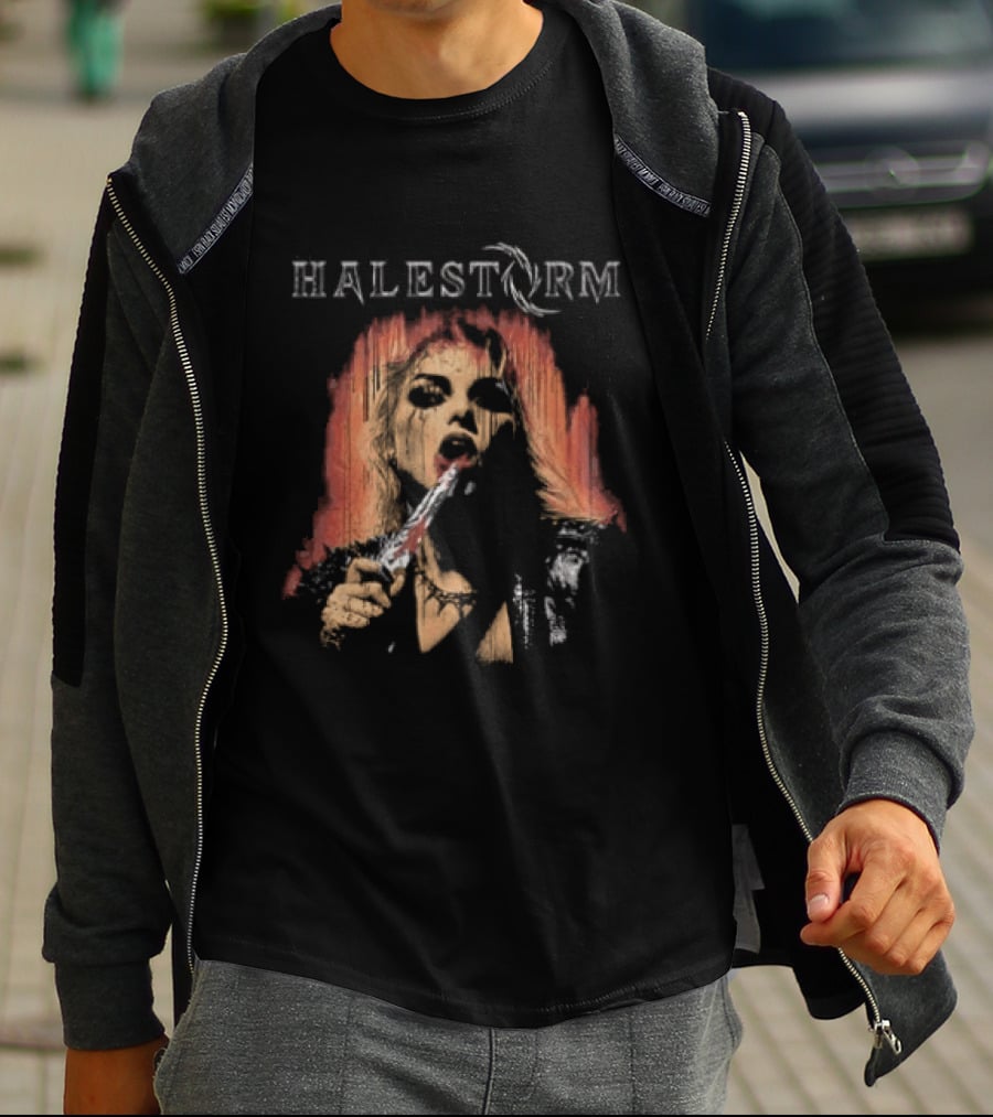 Halestorm Don't Forget To Smile Rain Blood T-Shirt