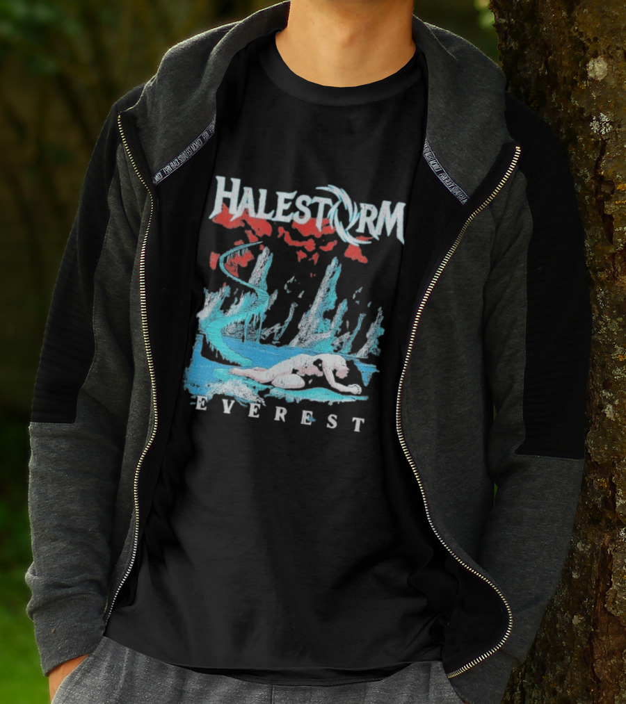Halestorm Everest Distressed Surreal Mountain Landscape T-Shirt