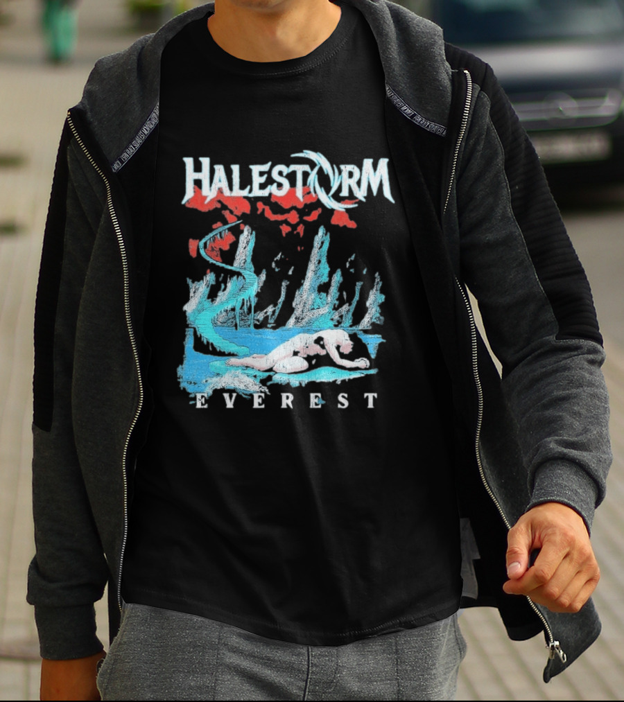 Halestorm Everest Distressed Surreal Mountain Landscape T-Shirt