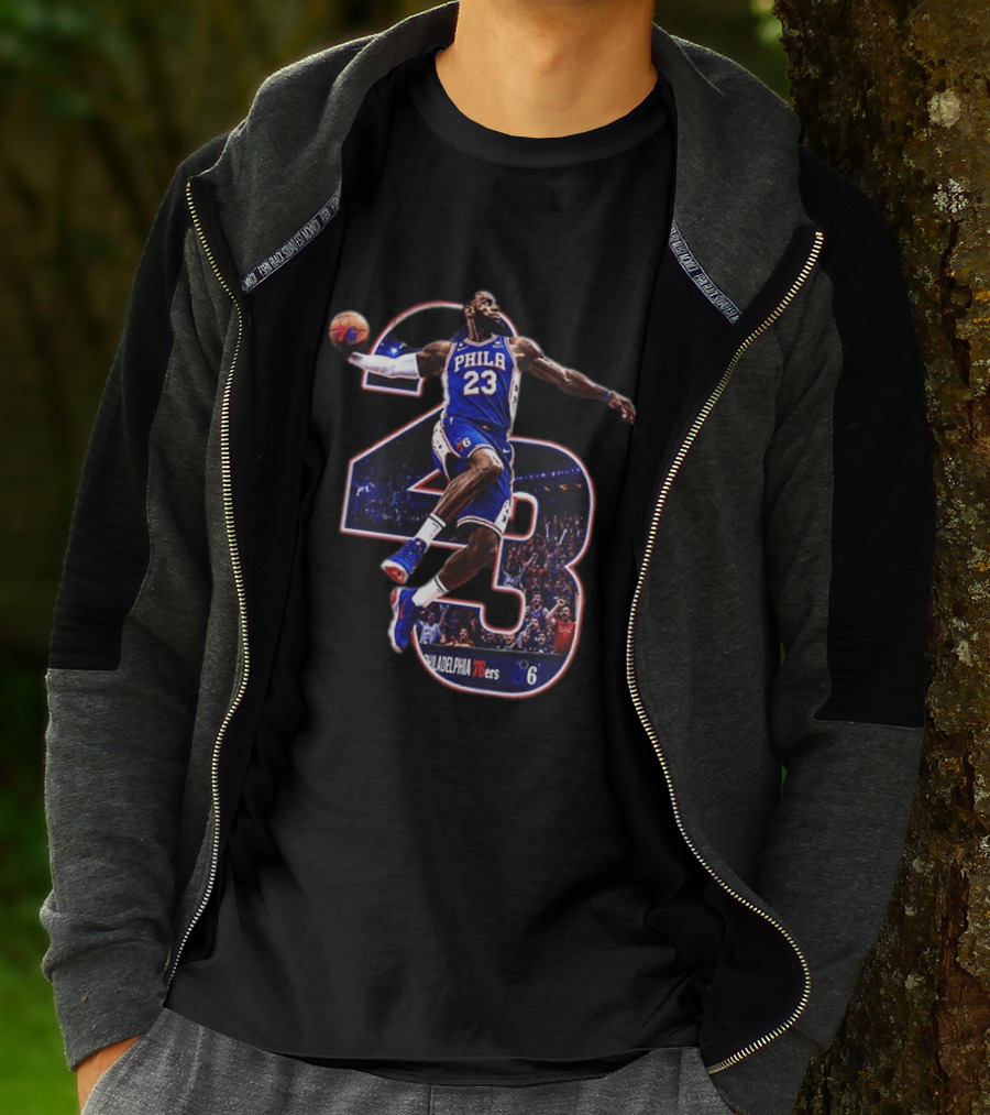 Philadelphia 76ers LeBron James 23 NBA Jump Dunk T-Shirt