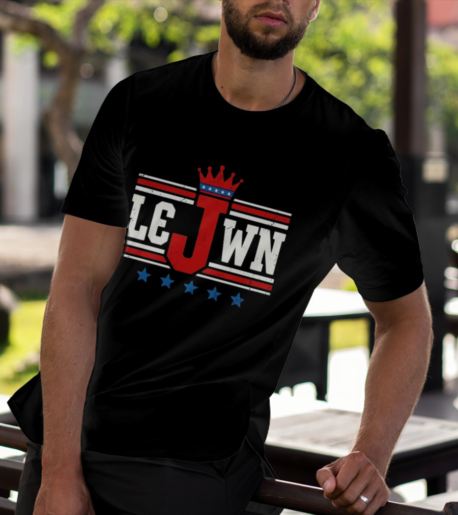 Philadelphia 76ers LeJWN NBA Crown Stars T-Shirt