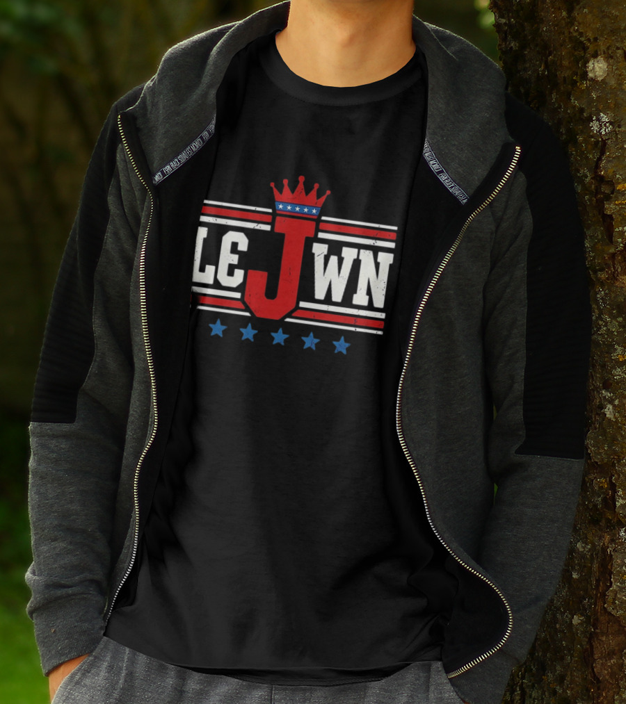 Philadelphia 76ers LeJWN NBA Crown Stars T-Shirt