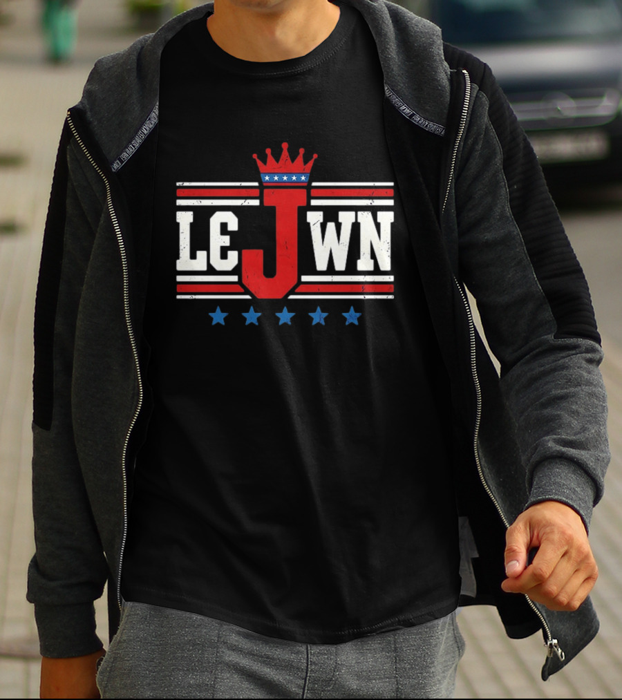 Philadelphia 76ers LeJWN NBA Crown Stars T-Shirt