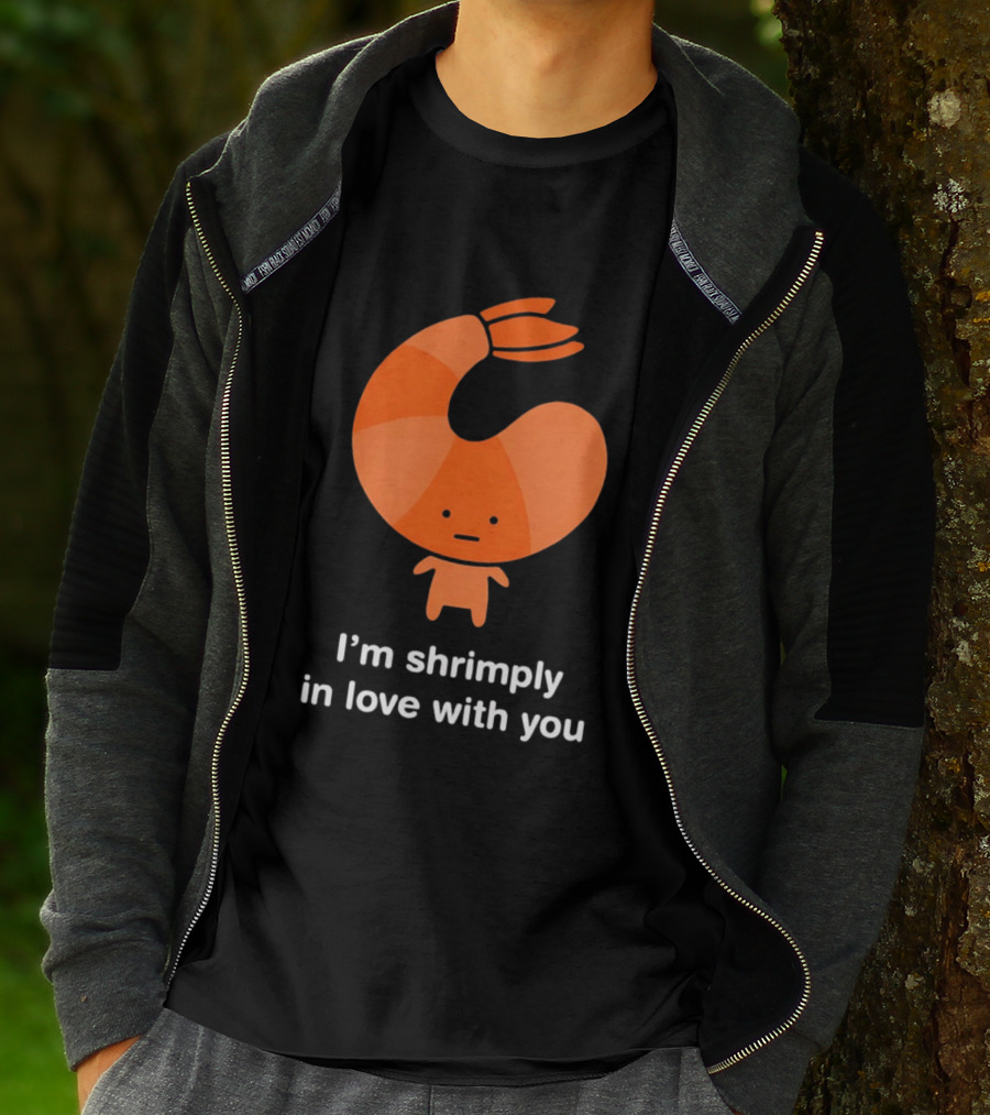 I'm Shrimply In Love With You Cute Shrimp Pun T-Shirt